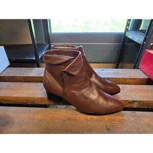 G. Wiz by Myers Torie Brown Pointed Toe Cuffed Ankle Boots Size 8 M